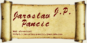 Jaroslav Pančić vizit kartica